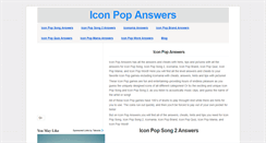 Desktop Screenshot of iconpopanswers.com